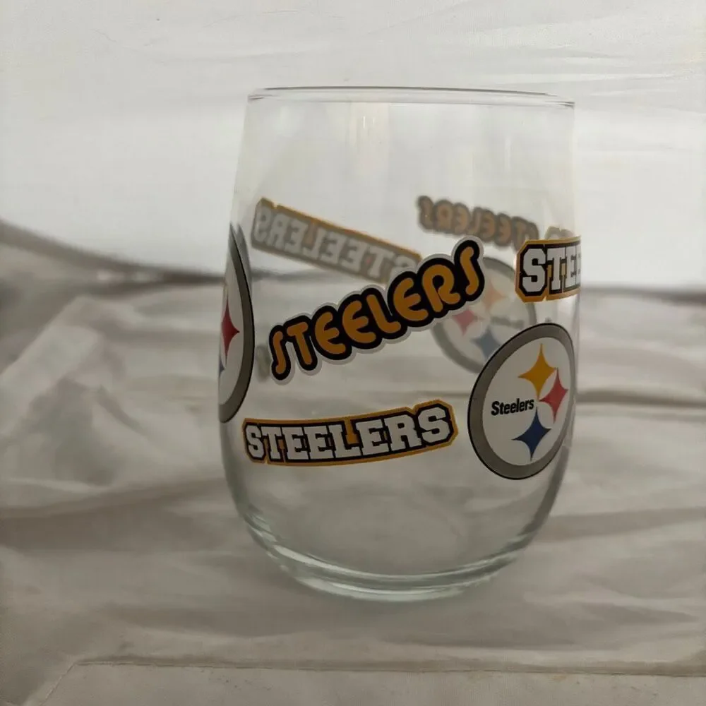 Pittsburgh Steelers 16oz Wine Tumbler Glass